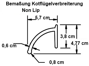 Universal Kotflügelverbreiterung Non-Lip  6 cm  Typ -169