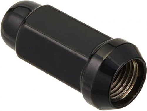 Schwarze Radmutter 60 Grad KonusTyp XL Bulge Acorn, lang
